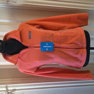 Columbia Vibrant Orange Full Zip Fleece Jacket